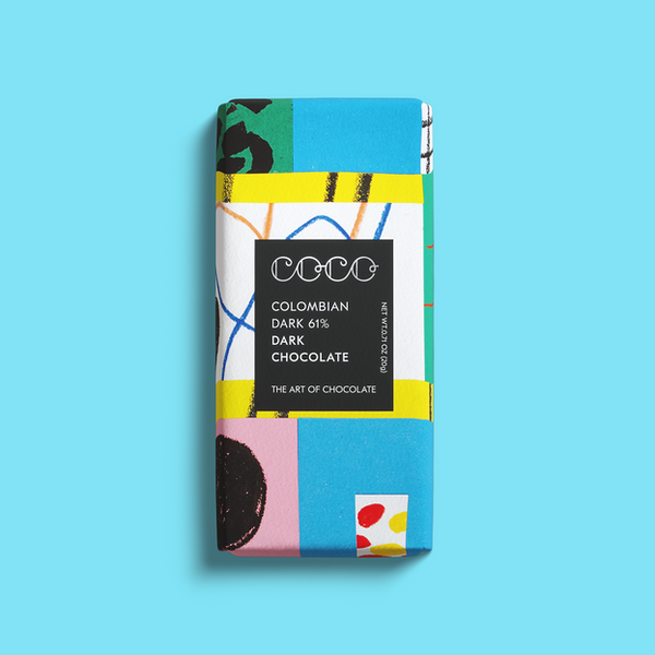 Single Origin Colombian 61% Dark Chocolate Mini Bar - Coco Single Origin Colombian 61% Dark Chocolate Mini Bar - Coco