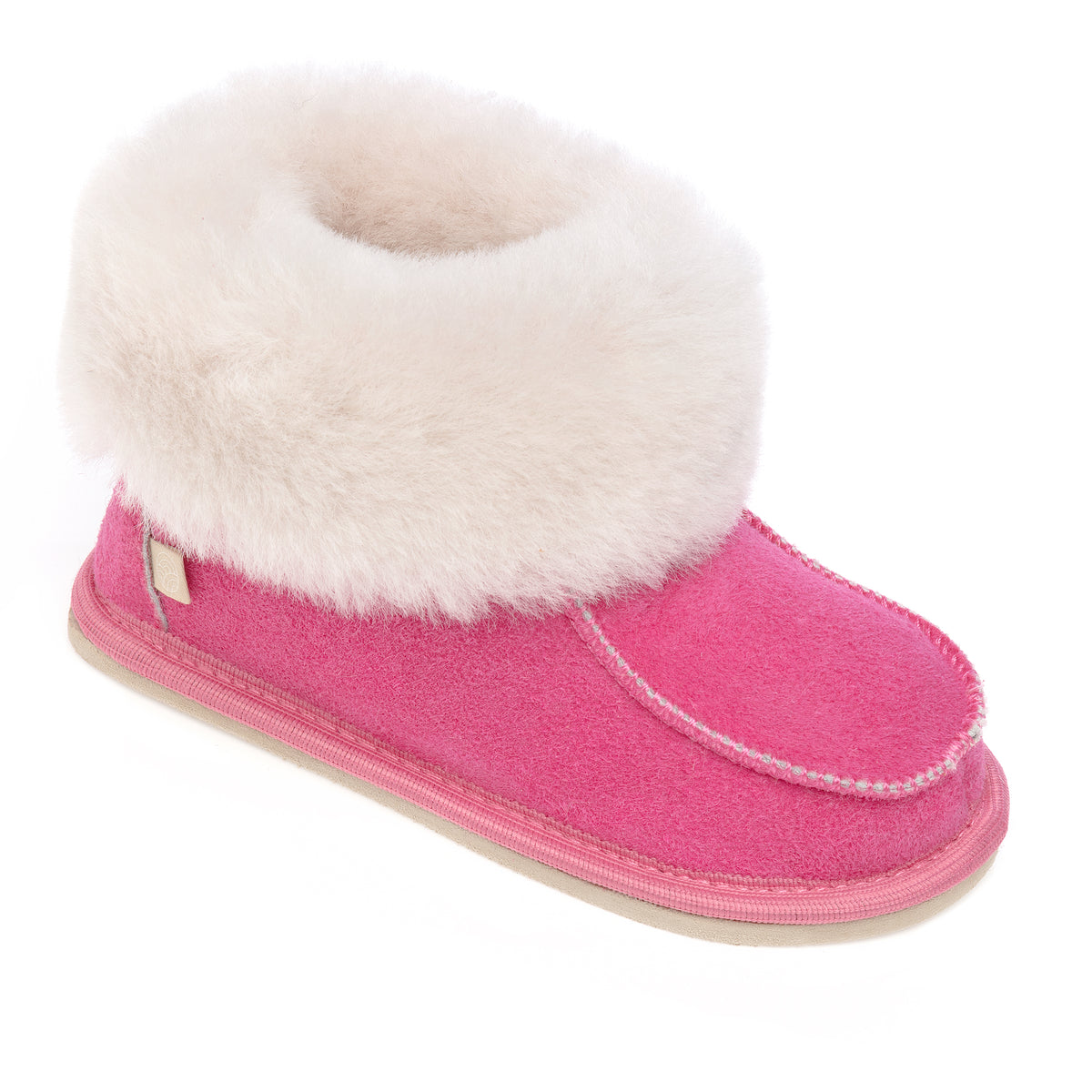 Kids Aesop Sheepskin Slippers - Pink