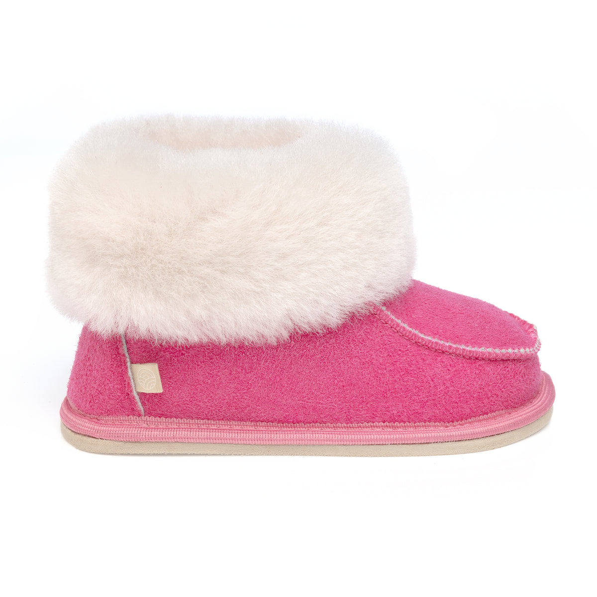 Kids Aesop Sheepskin Slippers - Pink