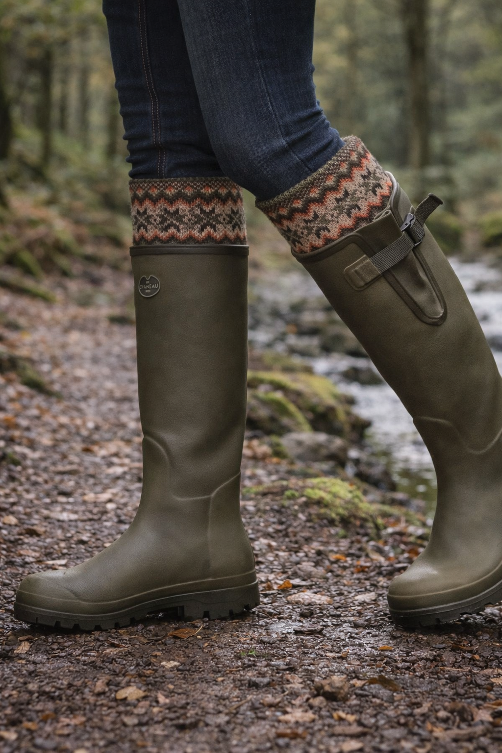 Luxury Wellington Socks - Olive