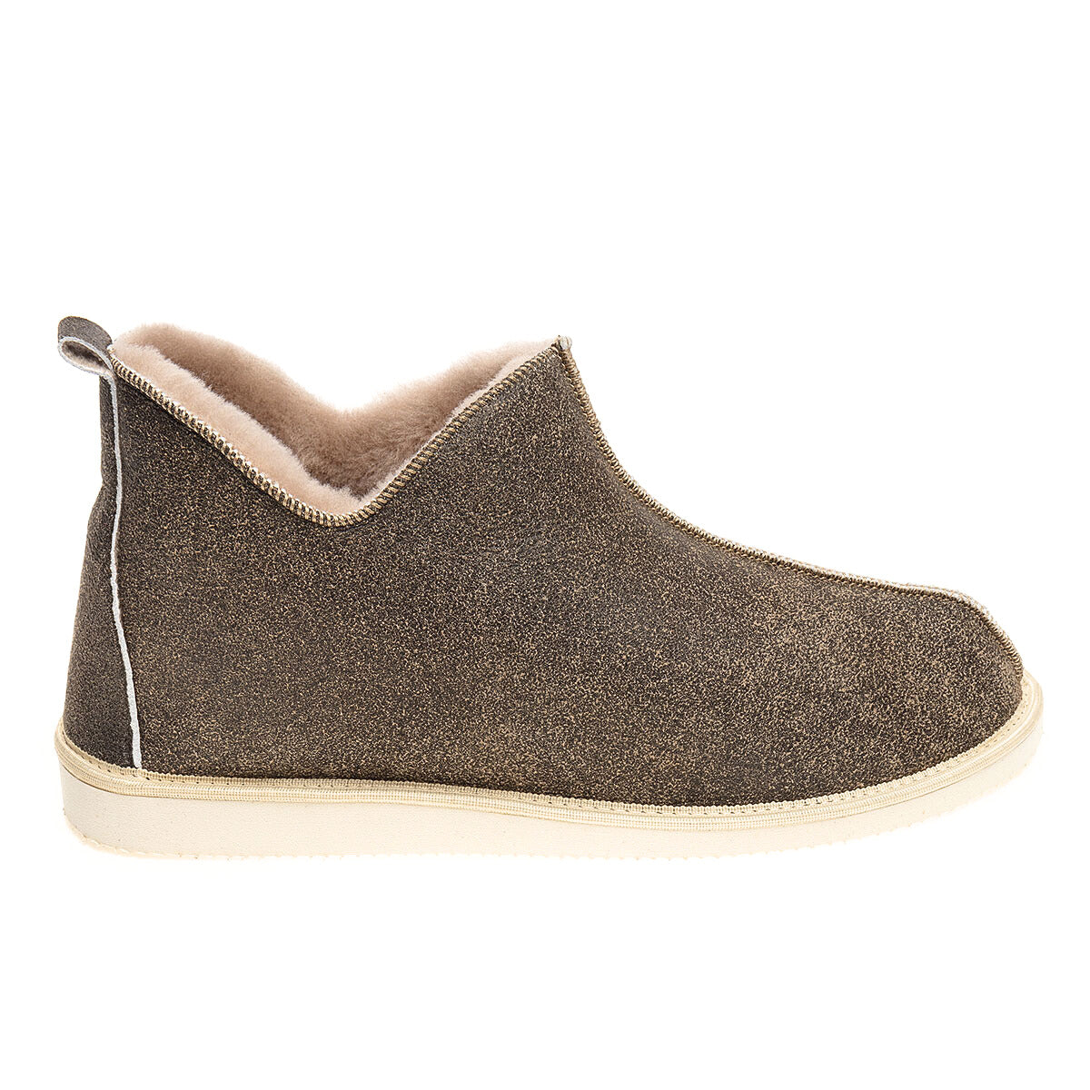 Alpin Sheepskin Slippers - Nutmeg Distressed Leather