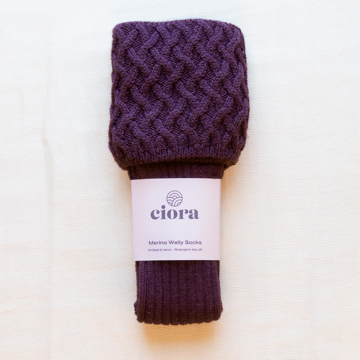 Luxury Wellington Socks - Plum