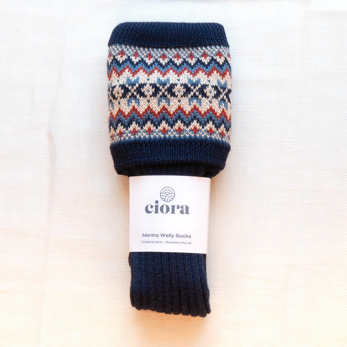 Luxury Wellington Socks - Navy