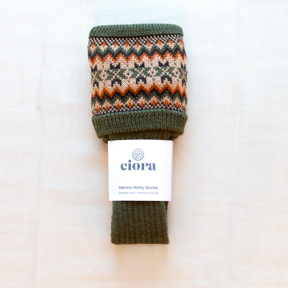 Luxury Wellington Socks - Olive