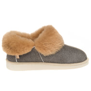 Gael Sheepskin Slippers - Nutmeg Distressed Leather