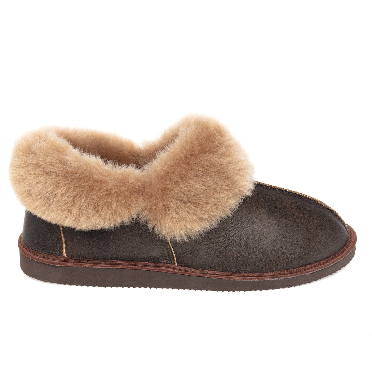 Gael Sheepskin Slippers - Dark Brown