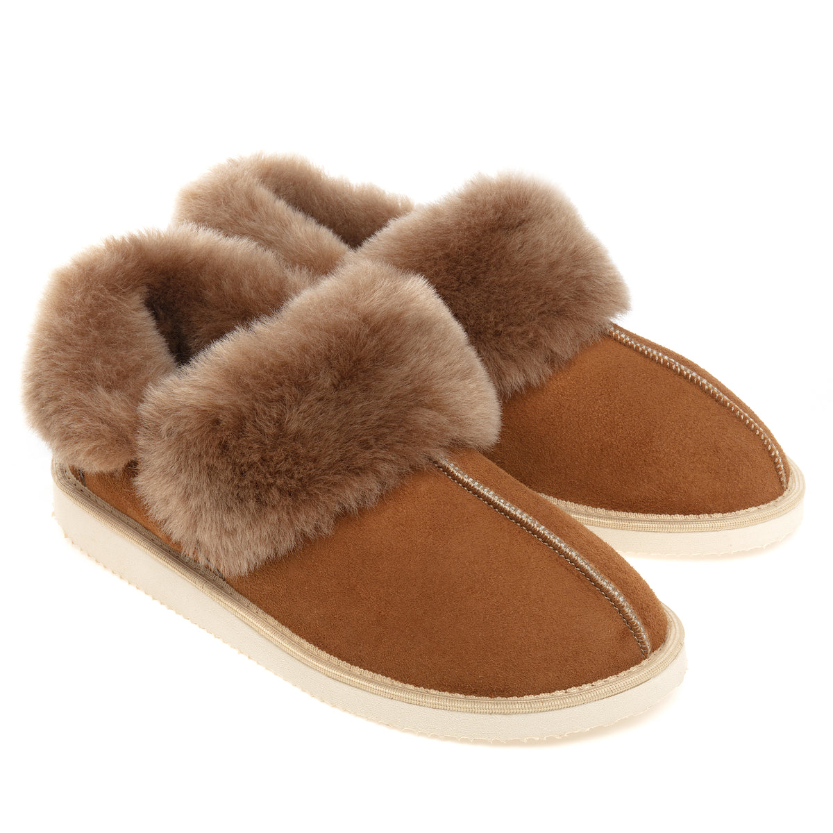 Gael Sheepskin Slippers - Chestnut