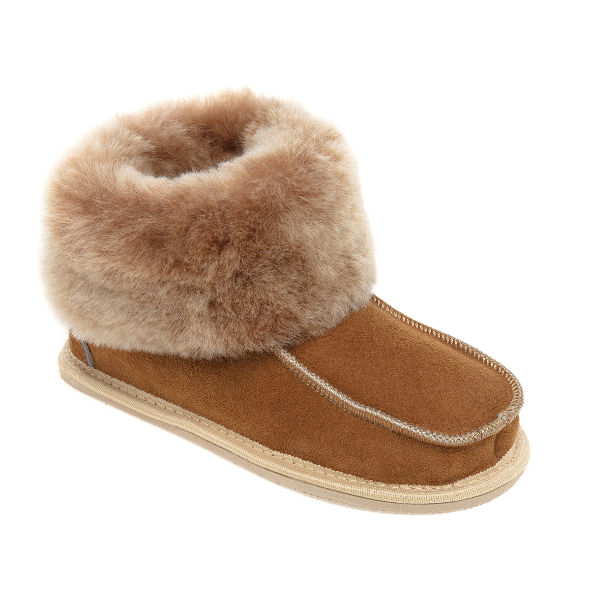 Kids Aesop Sheepskin Slippers - Chestnut