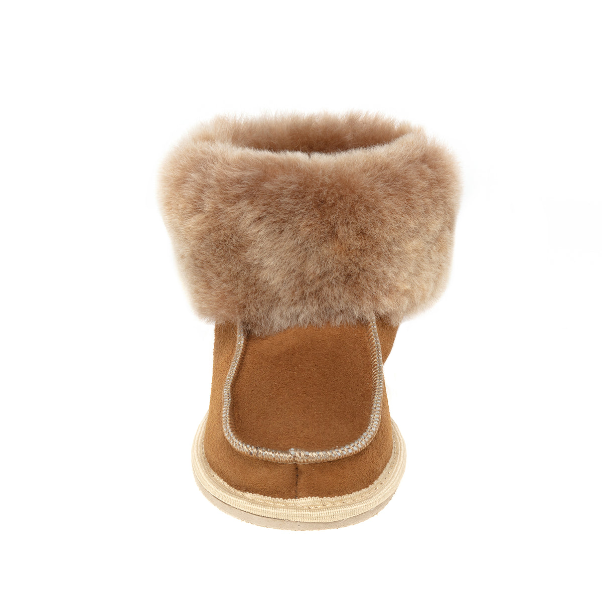 Kids Aesop Sheepskin Slippers - Chestnut