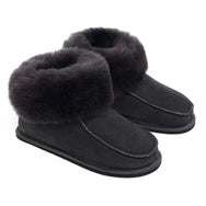 Kids Aesop Sheepskin Slippers - Graphite