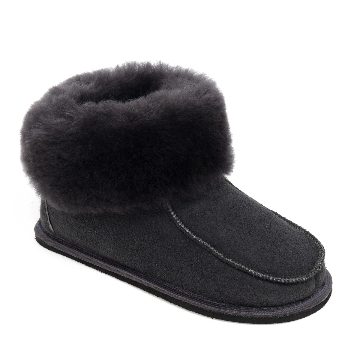 Kids Aesop Sheepskin Slippers - Graphite