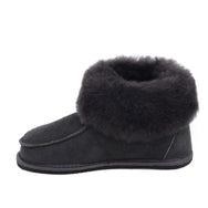 Kids Aesop Sheepskin Slippers - Graphite