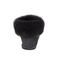 Kids Aesop Sheepskin Slippers - Graphite