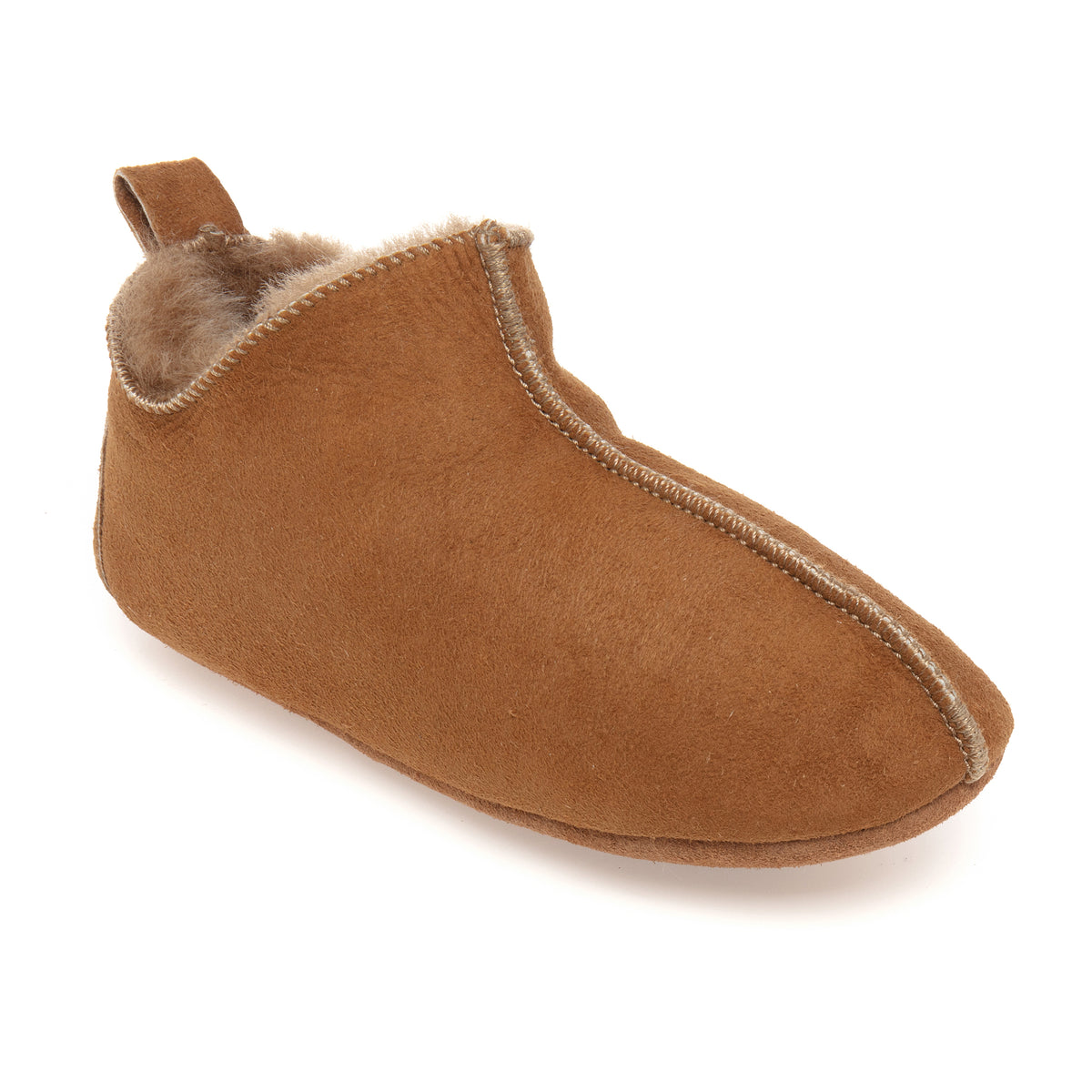 Kids Berit Sheepskin Slippers - Chestnut