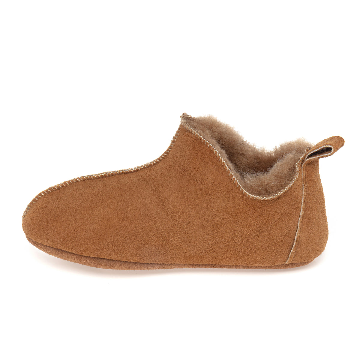 Kids Berit Sheepskin Slippers - Chestnut