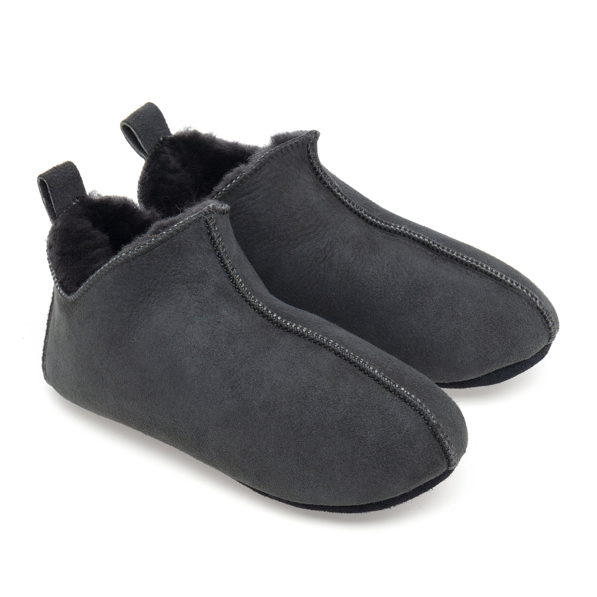 Berit Sheepskin Slippers/Yoga Shoe - Graphite