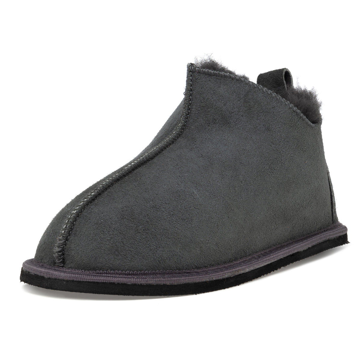 Kids Alpin Sheepskin Slippers - Graphite