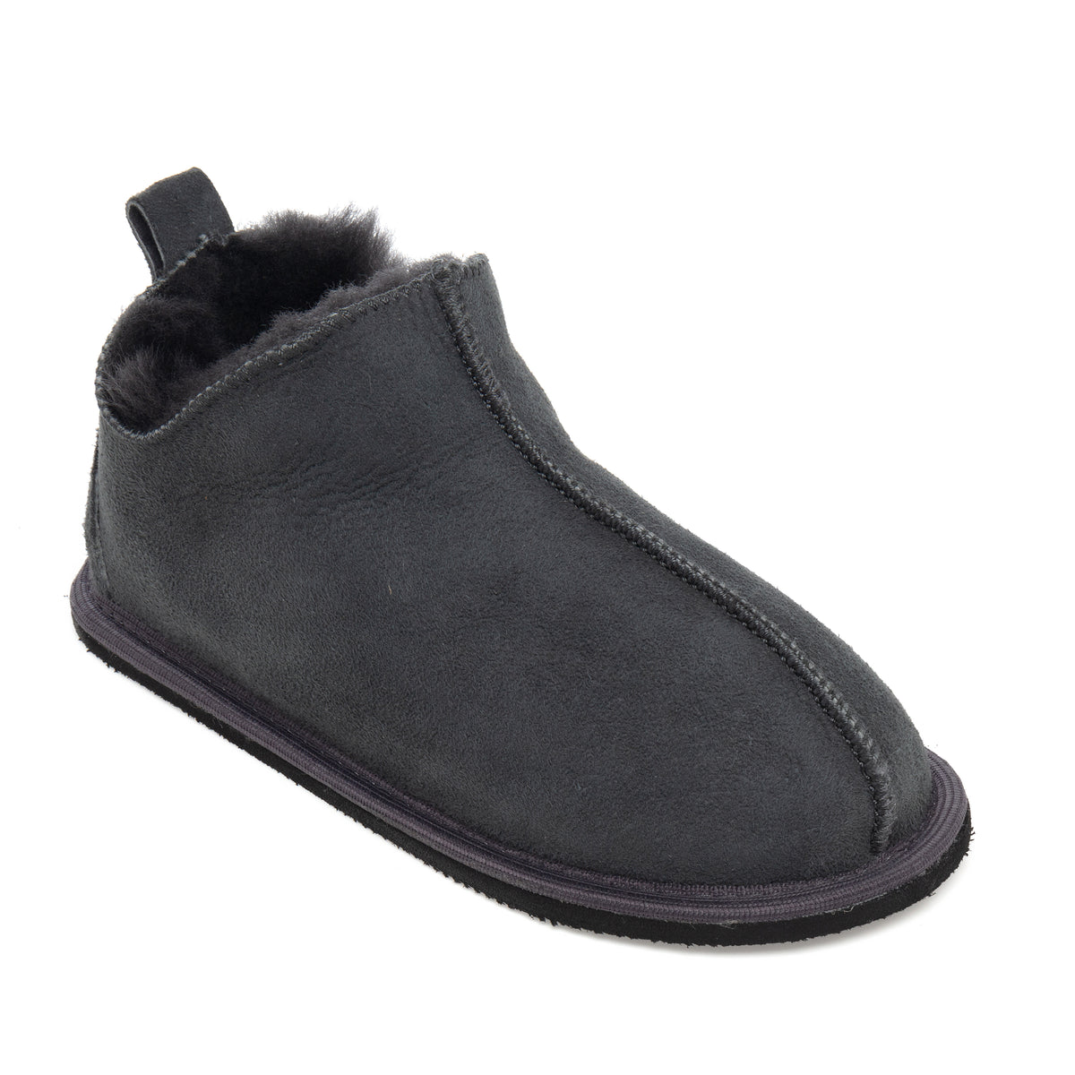 Kids Alpin Sheepskin Slippers - Graphite