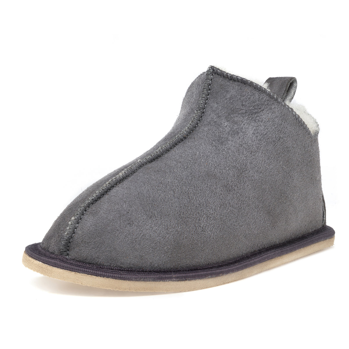 Kids Alpin Sheepskin Slippers - Grey