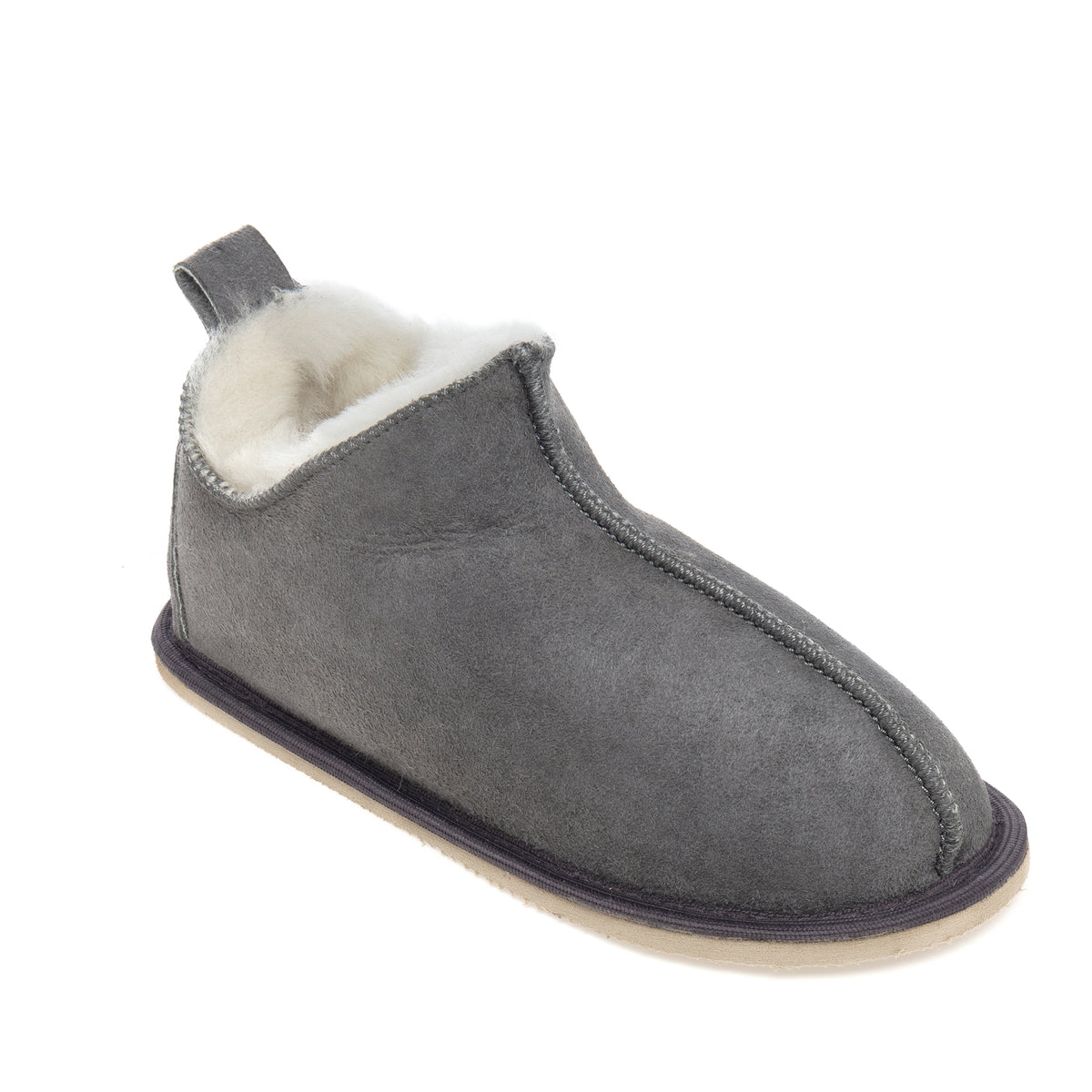 Kids Alpin Sheepskin Slippers - Grey