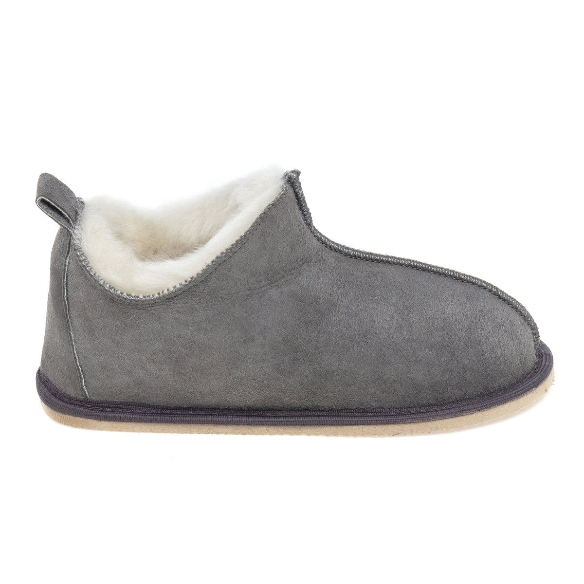 Kids Alpin Sheepskin Slippers - Grey