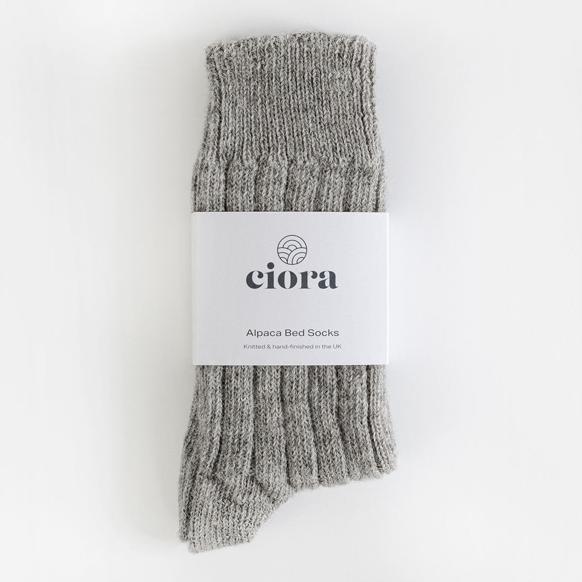 Alpaca Bed Socks - Grey
