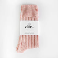 Alpaca Bed Socks - Pink