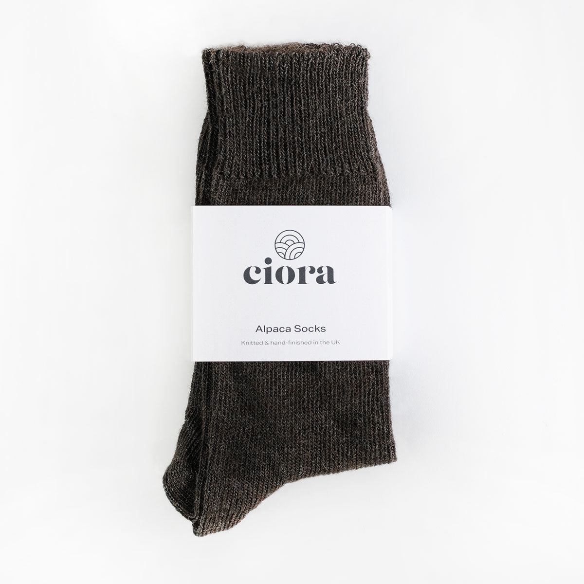 Alpaca Everyday Socks - Natural Undyed Graphite