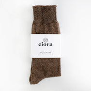 Alpaca Everyday Socks - Natural Undyed Brown