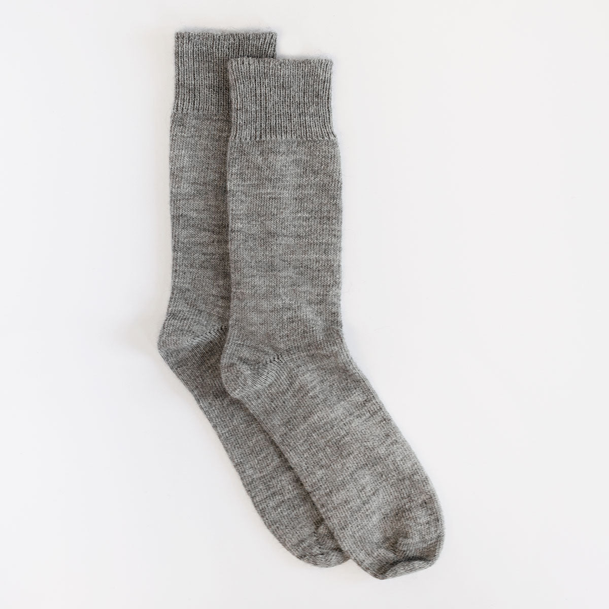 Alpaca Everyday Socks - Natural Undyed Grey