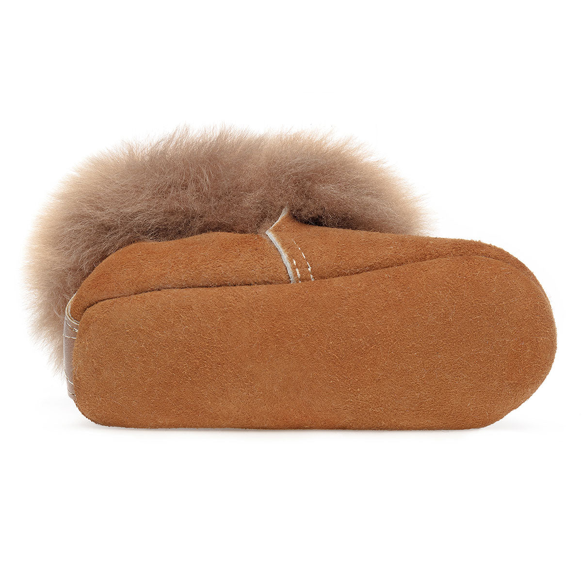 Barra Hand-Stitched Sheepskin Baby Booties - Honey