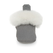 Barra Hand-Stitched Sheepskin Baby Booties - Grey