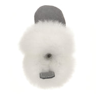 Barra Hand-Stitched Sheepskin Baby Booties - Grey