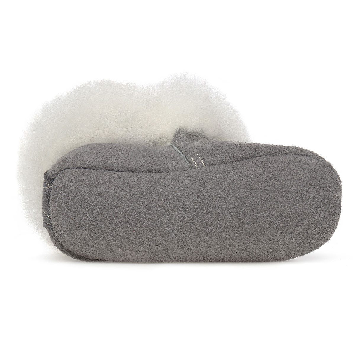 Barra Hand-Stitched Sheepskin Baby Booties - Grey