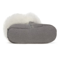Barra Hand-Stitched Sheepskin Baby Booties - Grey