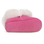 Barra Hand-Stitched Sheepskin Baby Booties - Pink