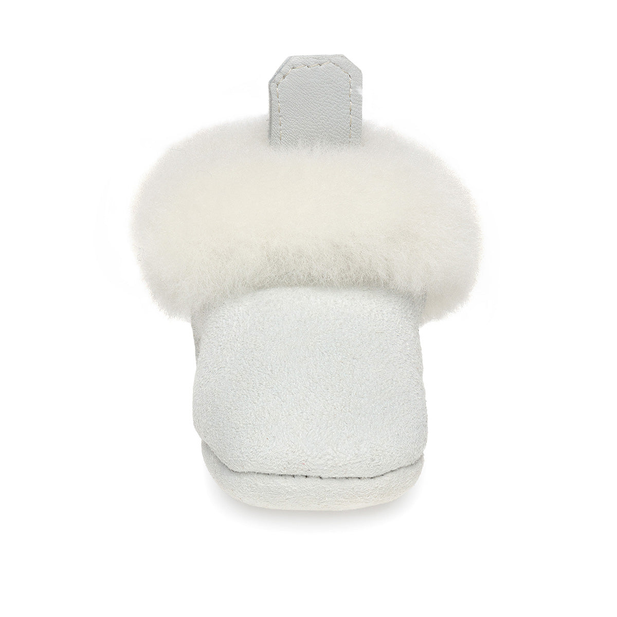 Barra Hand-Stitched Sheepskin Baby Booties - White