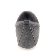 Berit Sheepskin Slippers - Grey Distressed Leather