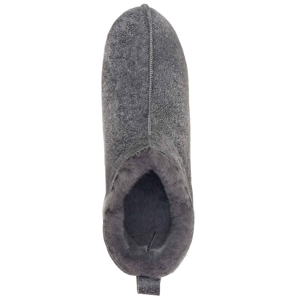 Berit Sheepskin Slippers - Grey Distressed Leather