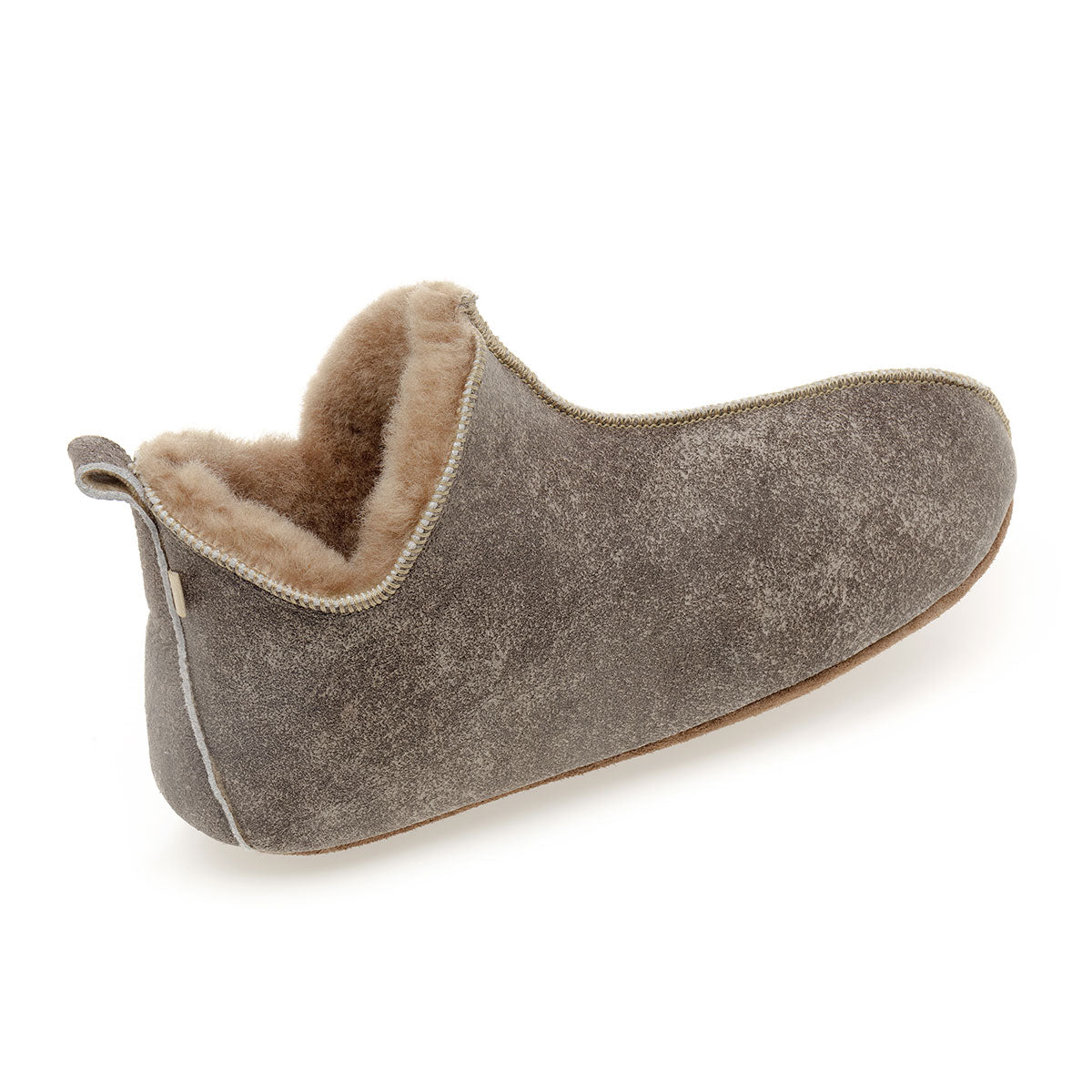 Berit Sheepskin Slippers - Nutmeg Distressed Leather