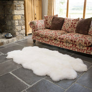 Natural White Quad Sheepskin Rug