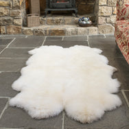 Natural White Quad Sheepskin Rug