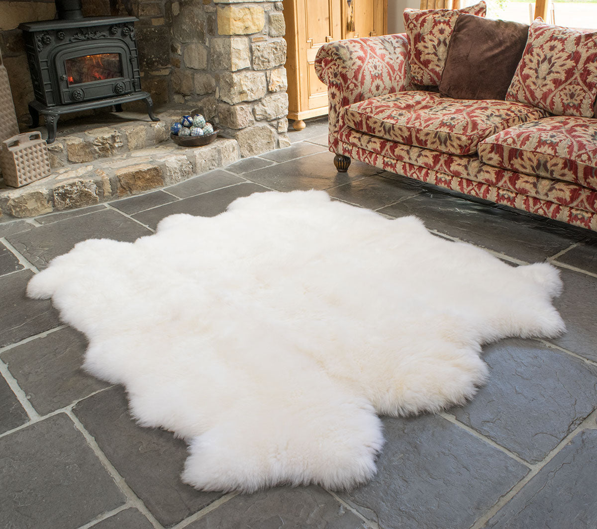 Natural White Sexto Sheepskin Rug