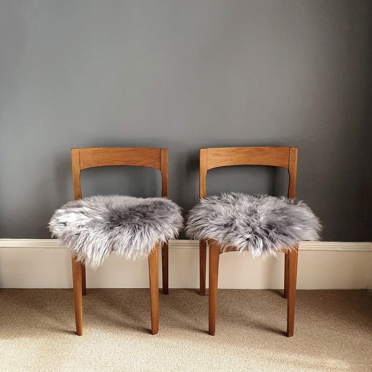 Grey British Sheepskin Seat Pad