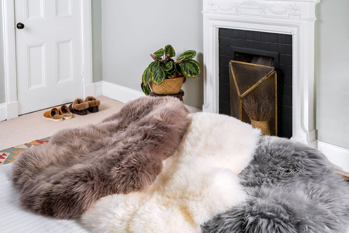 British Grey Single Sheepskin