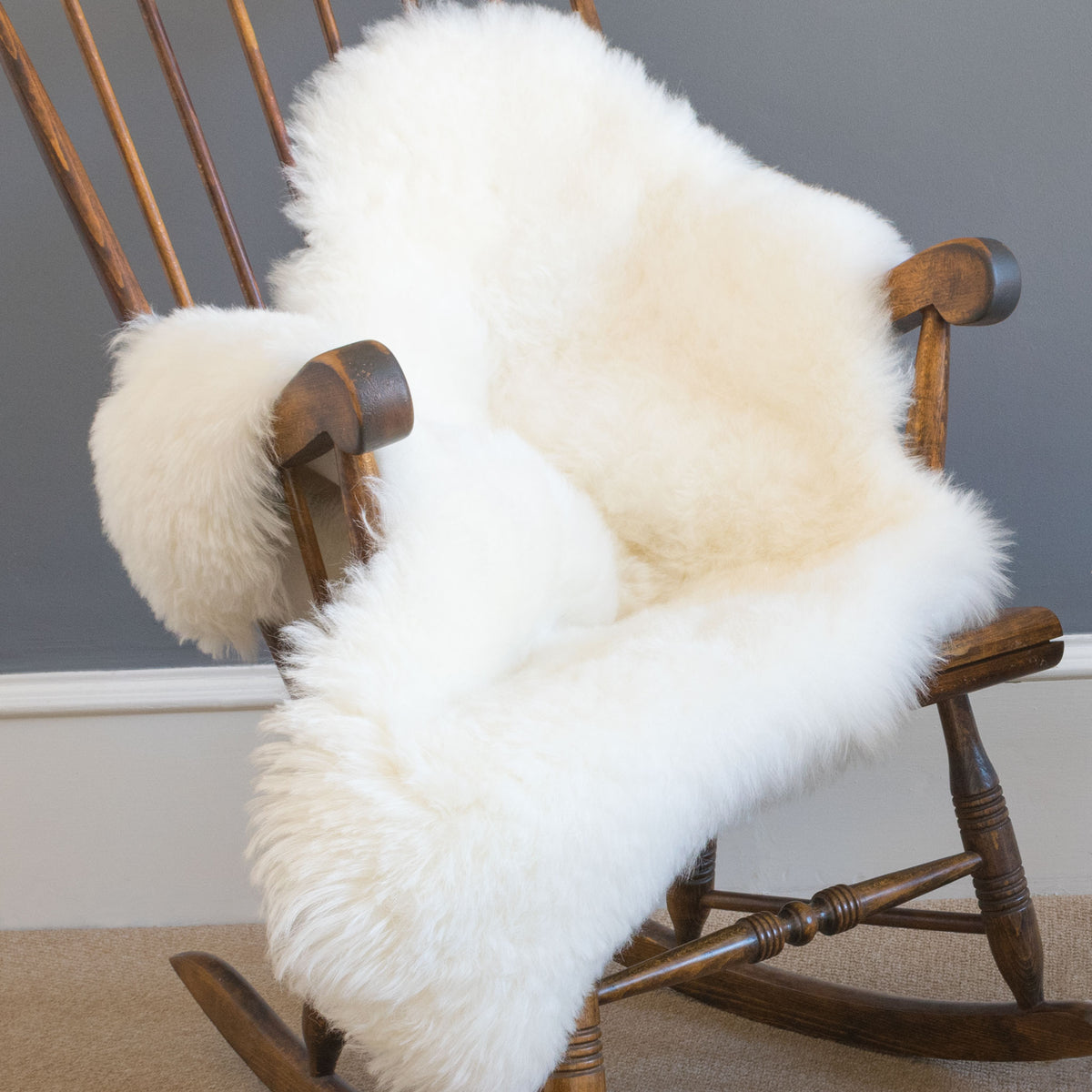 British Natural White Sheepskin