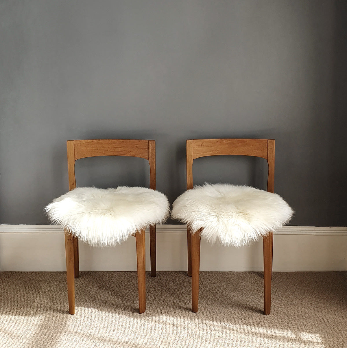 Natural White/Ivory British Sheepskin Seat Pad