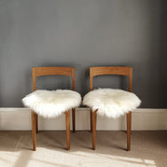 Natural White/Ivory British Sheepskin Seat Pad