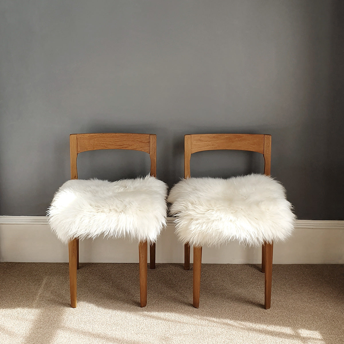 Natural White/Ivory British Sheepskin Seat Pad
