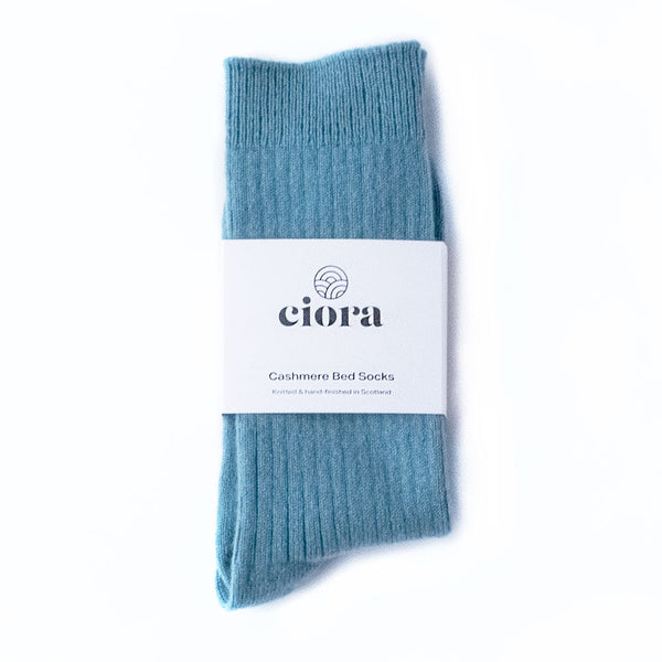 Cashmere Socks - Cerulean